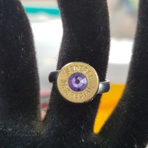 Handmade bullet ring